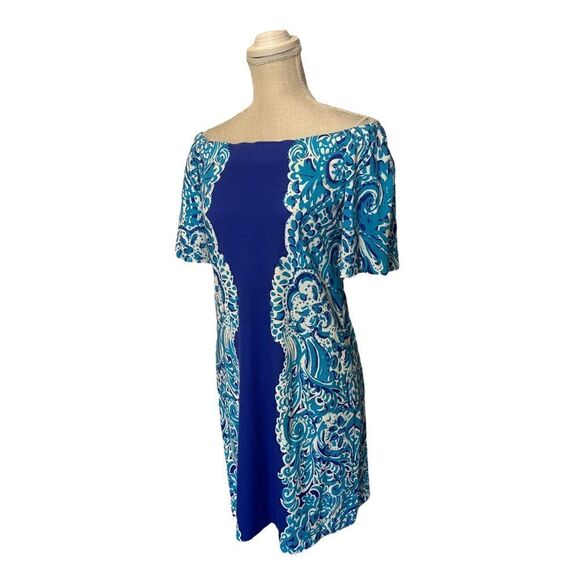 Lilly Pulitzer Tiana Dress in Brilliant Blue Moon Jellies Print Size Small - Picture 8 of 17